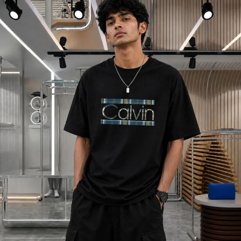 Men's Pure Cotton Drop Shoulder T-Shirt with DTF Print