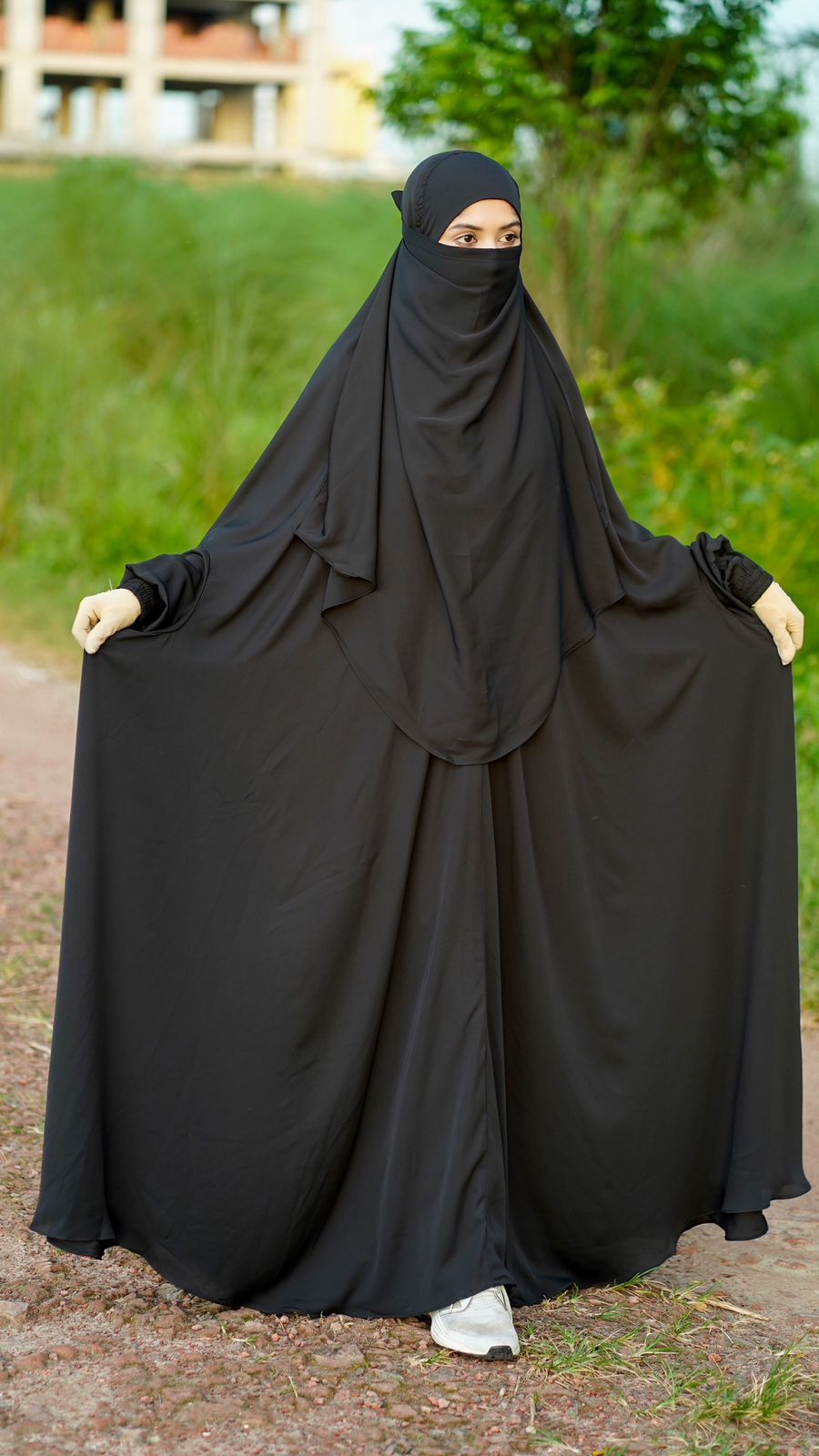 Jilbab Borka in Cherry Fabric, Free Size, 210 Gher