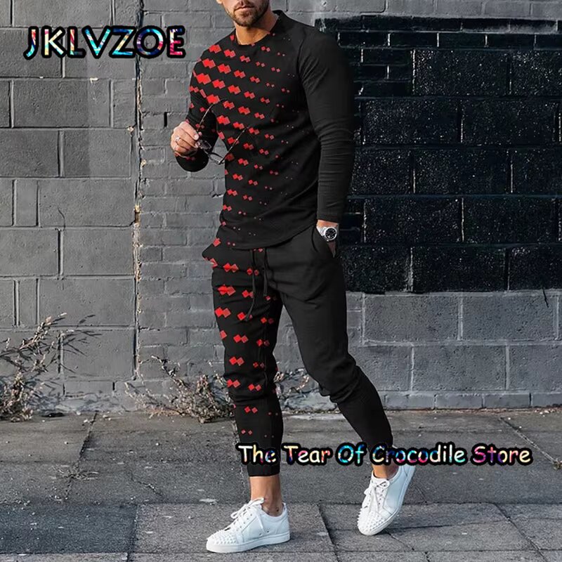 Men's Full Sleeve Mesh Jersey T-Shirt and Trouser Set, 150 GSM