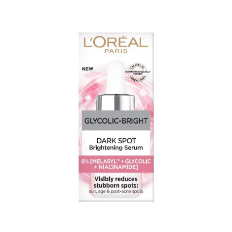 L'Oreal Glycolic Bright Dark Spot Brightening Serum 15ml (Indonesia)