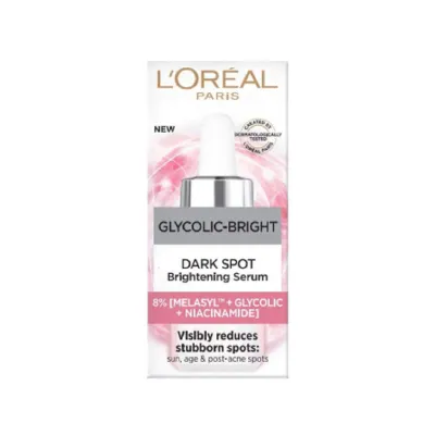 L'Oreal Glycolic Bright Dark Spot Brightening Serum 15ml (Indonesia)