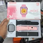 KW68 Mini ladies Smartwatch with Bluetooth Call & 3 Straps -