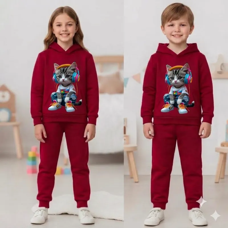 Kids Hoodie and Pant Set for Boys and Girls, 1 to 10 Years