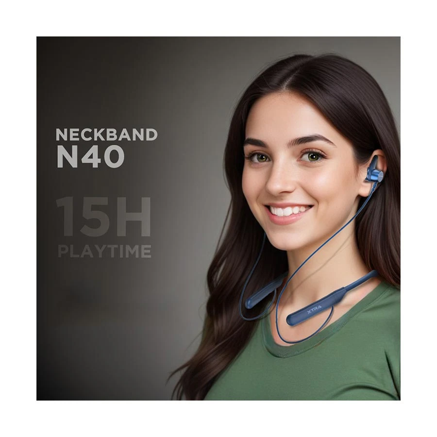 Xtra N40 In-ear Neckband Bluetooth Earphone Blue