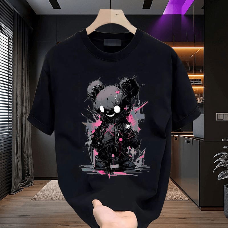 Men's 200 to 230 GSM Pure Cotton Drop Shoulder T-Shirt, DTF Print