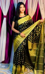 Silk Katan Banarasi Saree with Zari Thread Work, 5 Colours