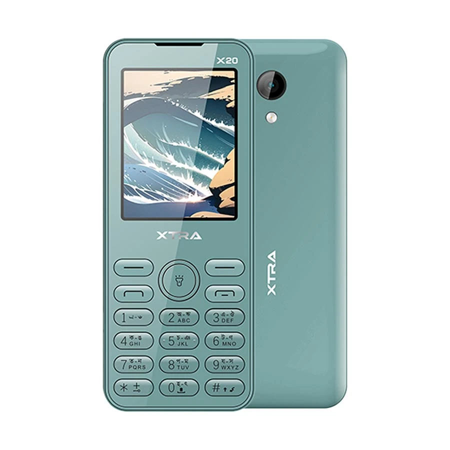 Xtra X20 Greyish Teal Feature Phone (Dual Sim)