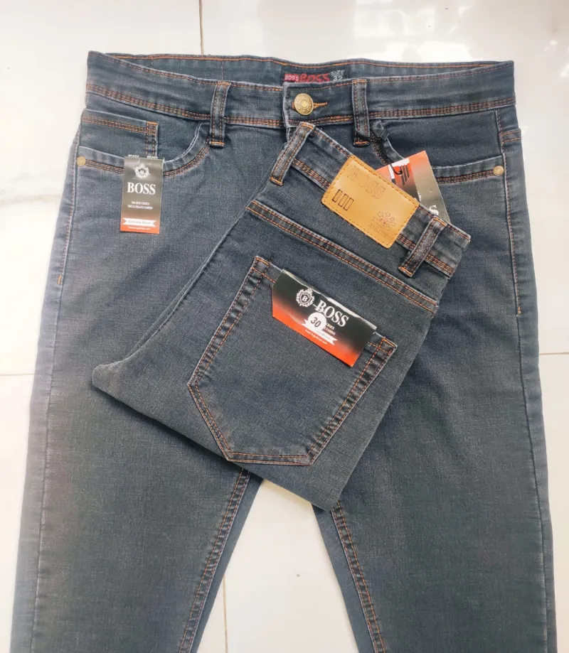 Men's Semi Narrow Slim Fit Denim Pant, 12 oz Stretch Cotton