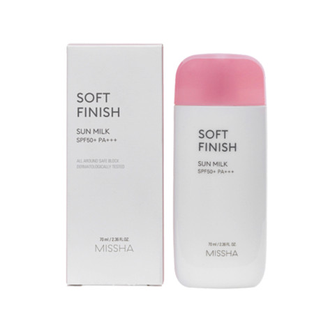 Missha All Around Safe Block Soft Finish Sun Milk SPF50+ PA+++ 70ml (Korea)