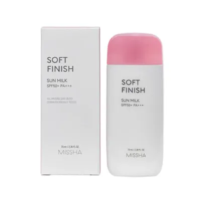 Missha All Around Safe Block Soft Finish Sun Milk SPF50+ PA+++ 70ml (Korea)