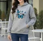 Premium Comfortable Printed Ladies Winter Hoodie