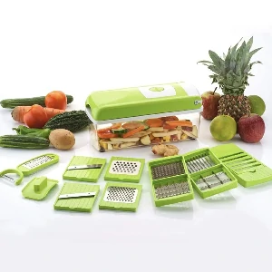 PLATINUM 16-in-1 Quicker Vegetable chipser slicer grater & Chopper Vegetable & Fruit Grater & Slicer  (1 Chopper, 16 slicer)