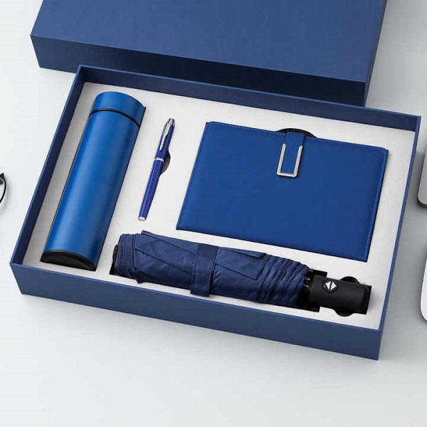 CUSTOMIZED CORPORATE COMBO GIFT PACKAGE (DIARY, LED THERMAL WATER BOTTLE, PEN AND UMBRELLA)