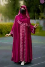 Sehzadi Abaya Full Set with Inner, Koti, Hijab and Stone Work