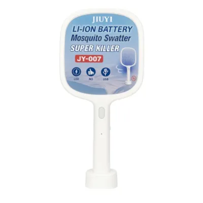 JUYI Rechargeable Mosquito Swatter Racket with LED Light