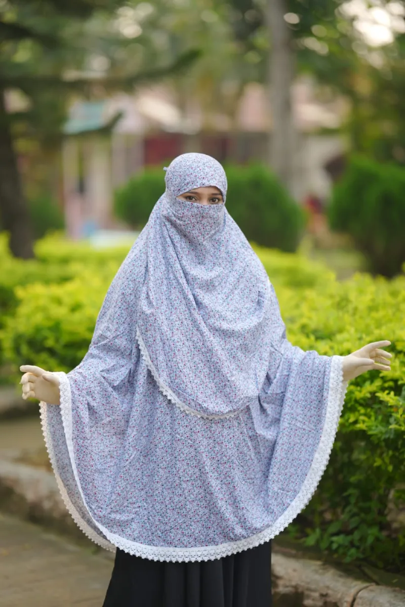 Suti Cotton Hijab with Niqab, Gher 150 and Front 45 Inch