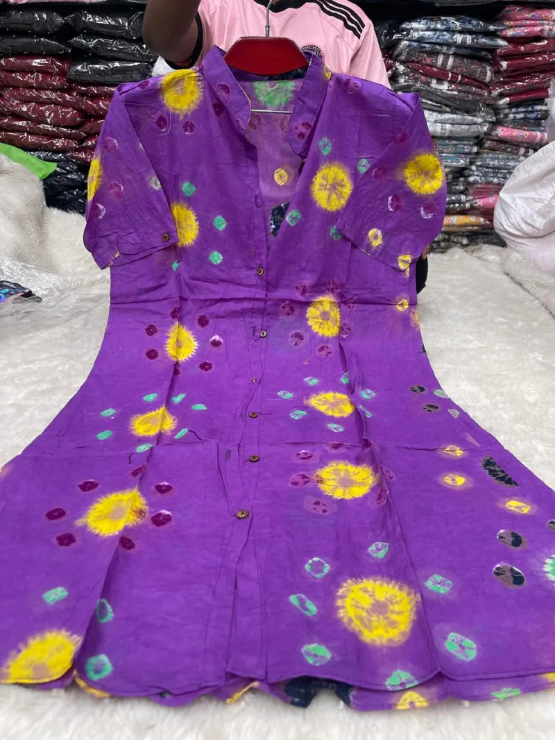 Single Piece Batik Print Kurti for Women, 5 Colour Choices