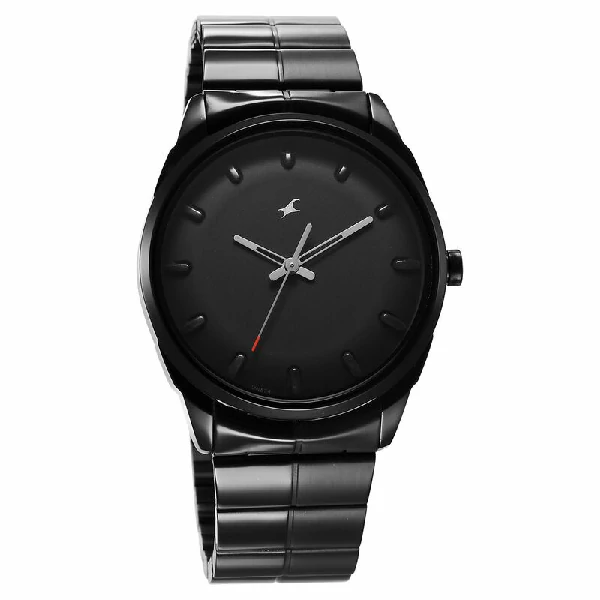 Fastrack 3273NM01 Quartz Analog Black Dial Black Stainless Steel Strap Watch