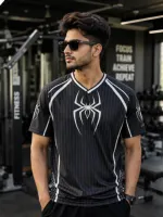 Men's Semi Drop Shoulder Mesh T-Shirt, Full Body Sublimation Print