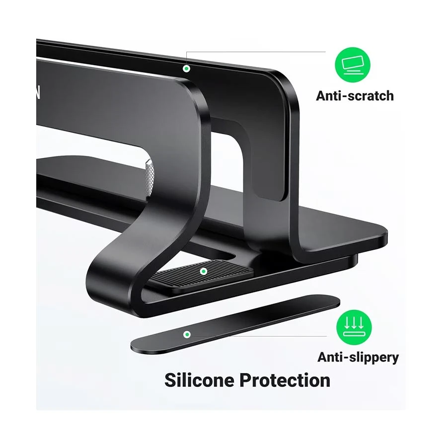 UGREEN LP258 Aluminum Vertical Laptop Stand up to 17.3 Inch, Black