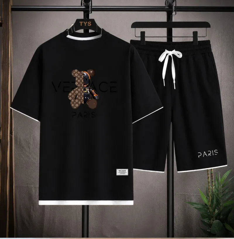 Men's 160 GSM Mesh Fabric Tee and Shorts Set in 6 Colours