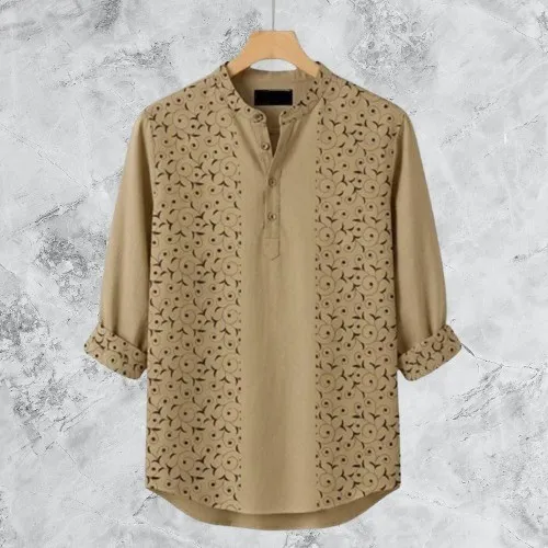 Men's Slim Fit Synthetic and Cotton Katua, 3 Colours