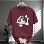 Men's Breathable Drop Shoulder T-Shirt, 220 GSM Cotton-Spandex