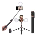 Plokama LIVE-K9 Pro 1700mm Ultra Long Selfie Stick with Tripod Stand & Ring Light – Adjustable, Portable for Mobile Vlogging & Live Streaming