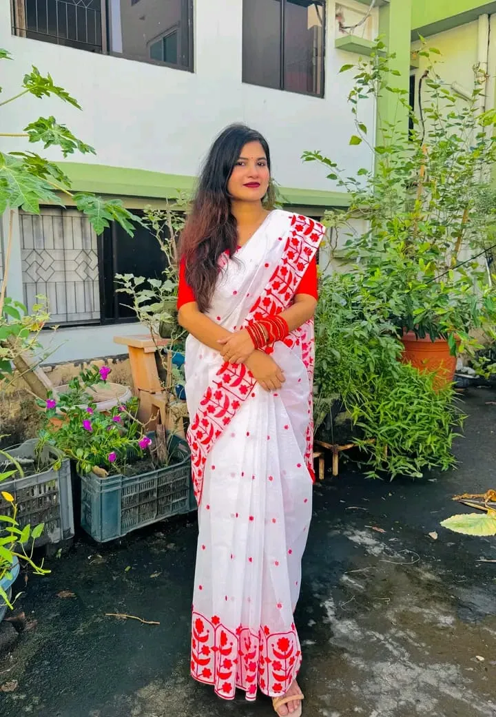 Women's Half Silk Block Print Saree, 12 Haath, 4 Colours