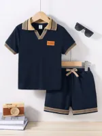 Kids' Pure Cotton Polo Shirt and Pant Set, 1 to 10 Years