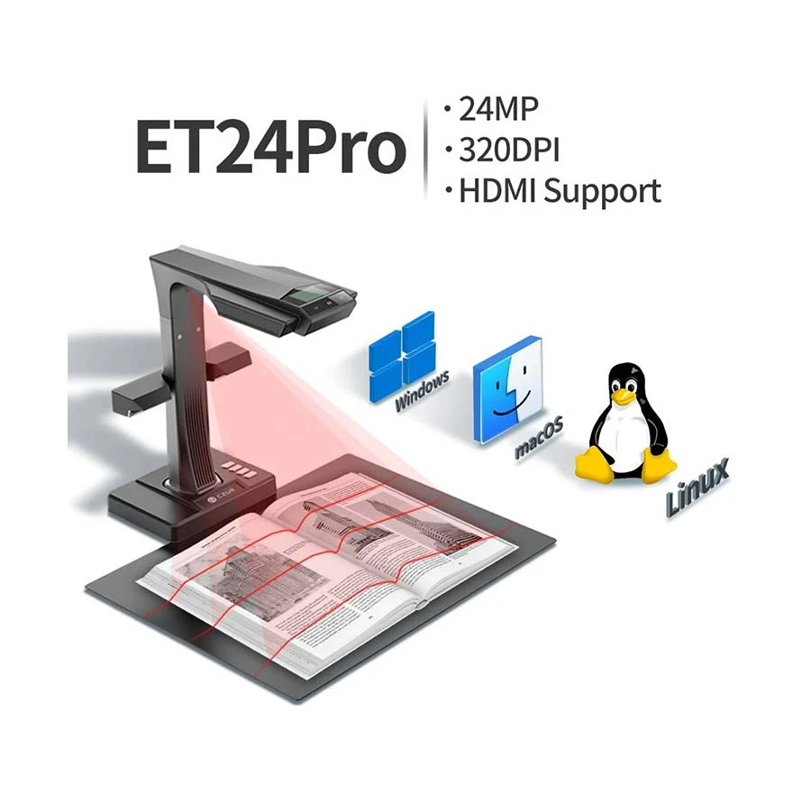 CZUR ET24 Pro Professional Book Scanner (A3, 24MP)