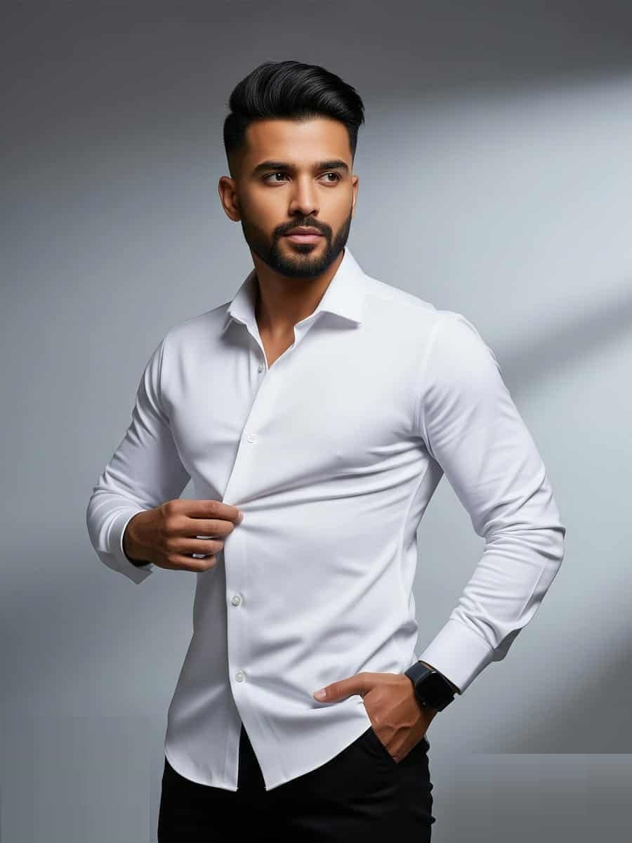 Men's Wrinkle-Free Formal Shirt, Lightweight, Sizes M to XXL