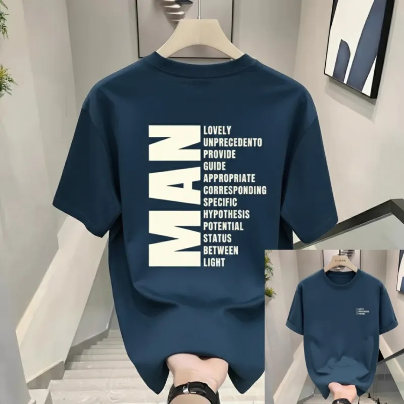 Men's 220 GSM Drop Shoulder T-Shirt, Cotton and Spandex Blend