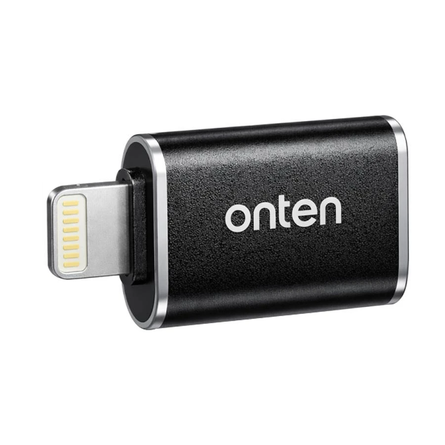 Onten OTN-LT101 Lightning Male to USB Female Black Converter