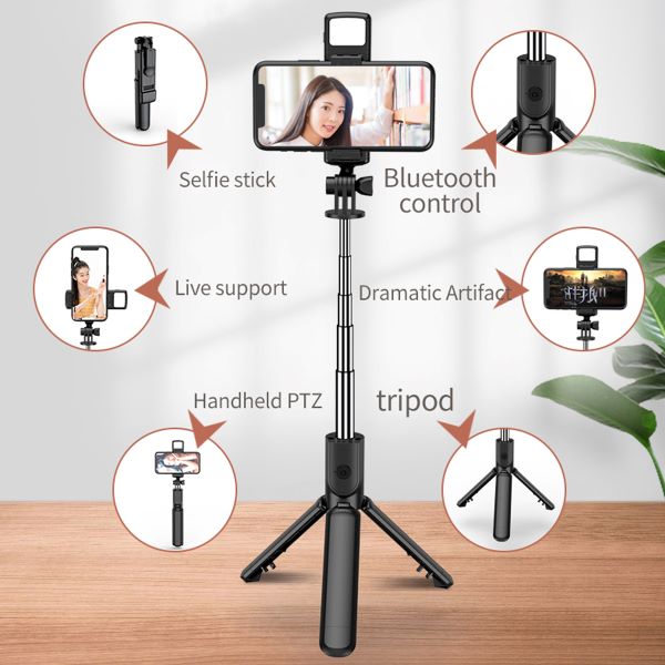 Flexible Bluetooth Selfie Stick Tripod Fill Light for Enhanced Lighting Remote Control cloth stand