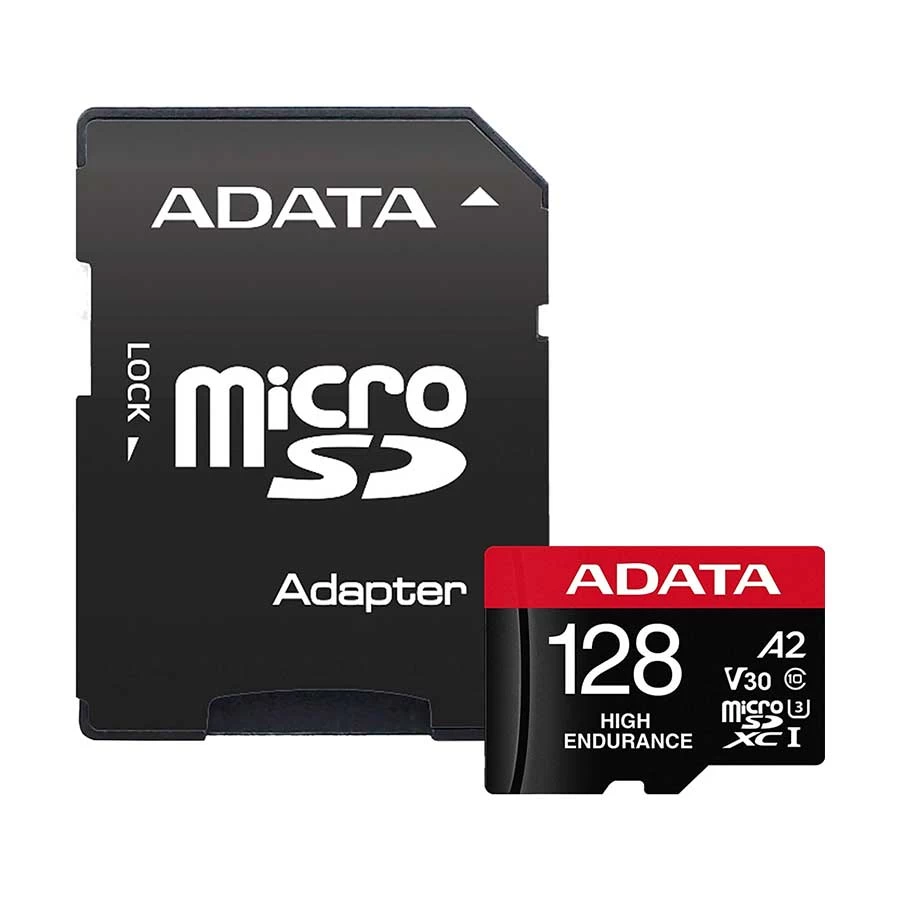 ADATA High Endurance 128GB MicroSDXC UHS-I V30 A2 Card with Adapter