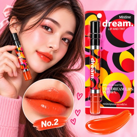 Mistine Dream Lip and Tint Orange No.02 4.7g (Thailand)