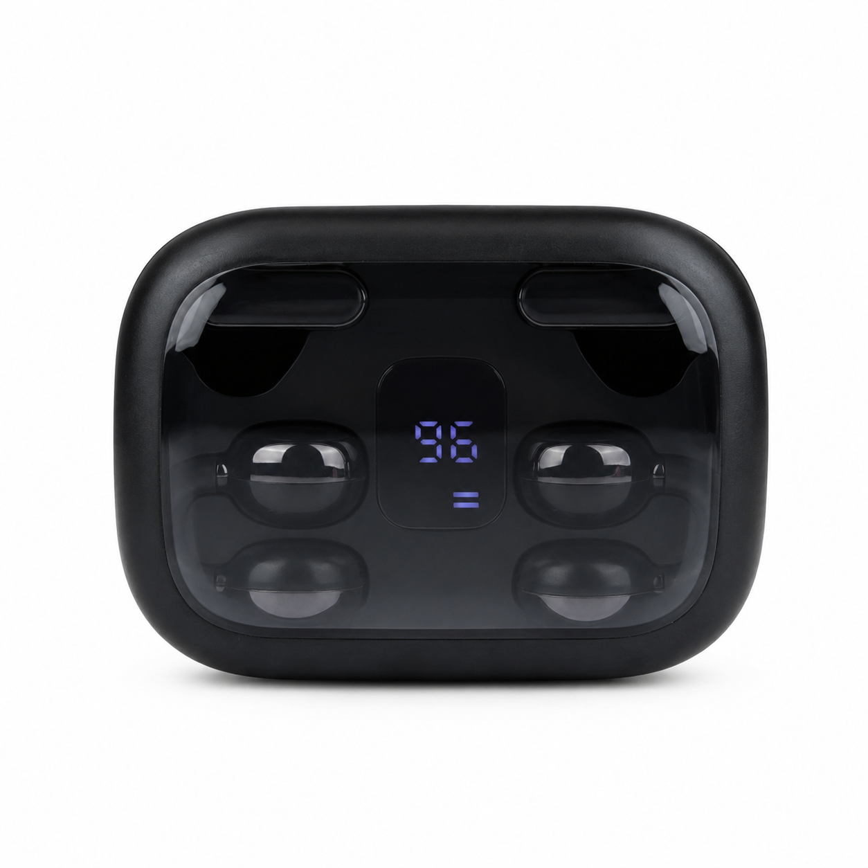 Q10 HiFi Stereo Sports Wireless Earbuds (2 Pairs) – 4-in-1 Combo Set with In-Ear & Open-Ear Clip Design, Bluetooth 5.4, LED Digital Display & IPX4 Waterproof
