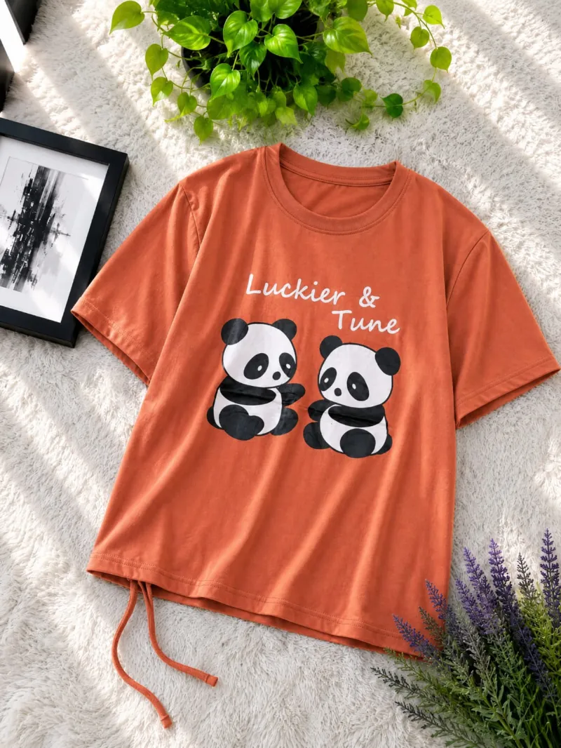 Ladies' DTF Print Drop Shoulder T-Shirt, 160 GSM Cotton, Free Size