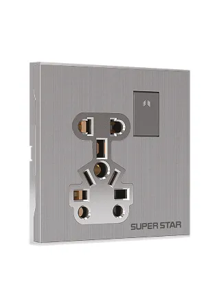 Super Star Silver Line 10 Pin Multi Socket with Switch
