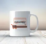 Rim Color Round Handle Coffee, Tea, Water Mug, Add Photo Text Logo Picture Image