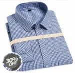 Men's Full Sleeve Formal Check Shirt, Pure Cotton, 4 Colours