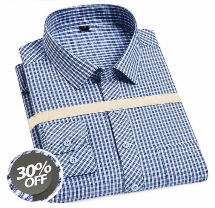 Men's Full Sleeve Formal Check Shirt, Pure Cotton, 4 Colours