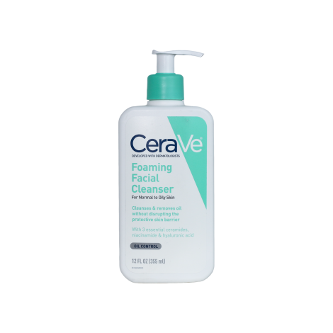 Cerave Foaming Facial Cleanser For Normal to Oily Skin 355ml (USA)
