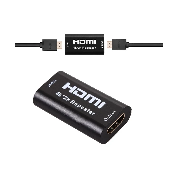 K2 HDMI Female to Female Black Repeater