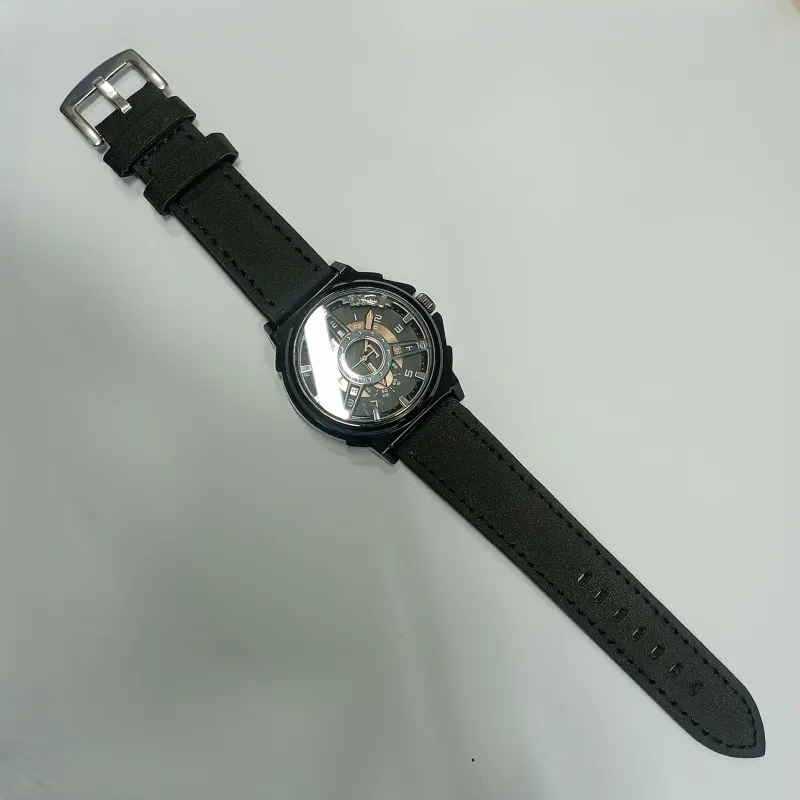 Signature Trendy Men's Watch with Stainless Steel Back