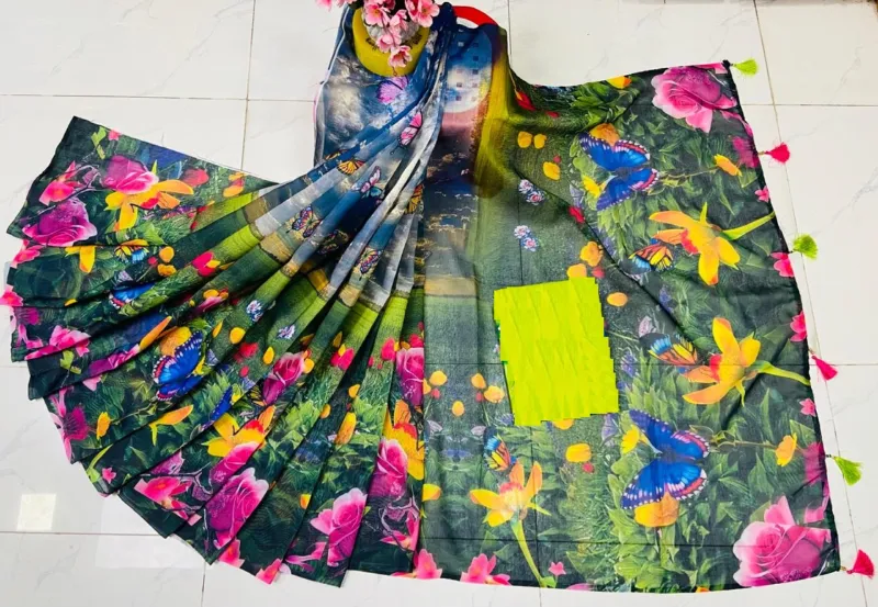 Chanduri Silk Saree Without Blouse Piece, 6 Colours