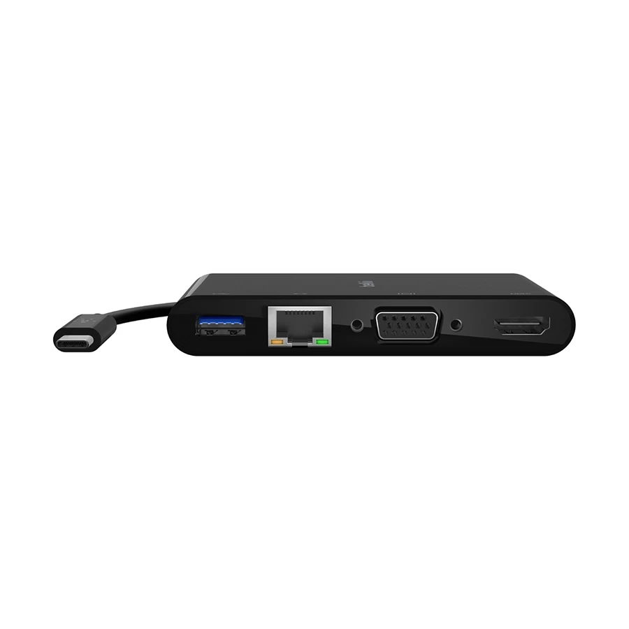 Belkin AVC004btBK USB-C Adapter with HDMI, VGA, LAN & 100W PD Black