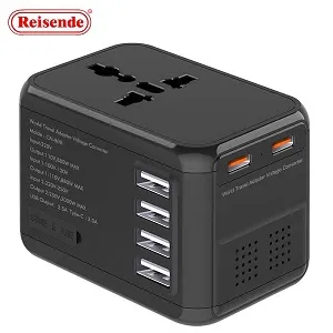 Universal Travel Power Adapter with USB a Output Ports International Wall Charger with Electrical Plug Socket for Travel