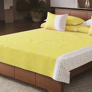 Regal Bed Sheet-308 (Yellow Barfi)